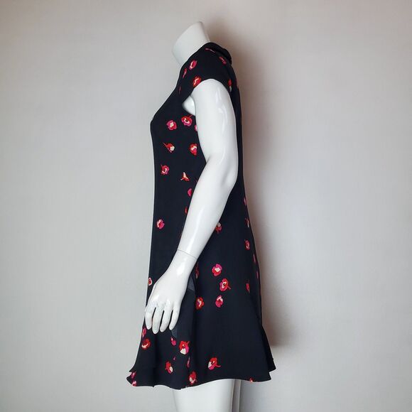 Kate Spade Black Pink Floral Mini Dress - Picture 3 of 9